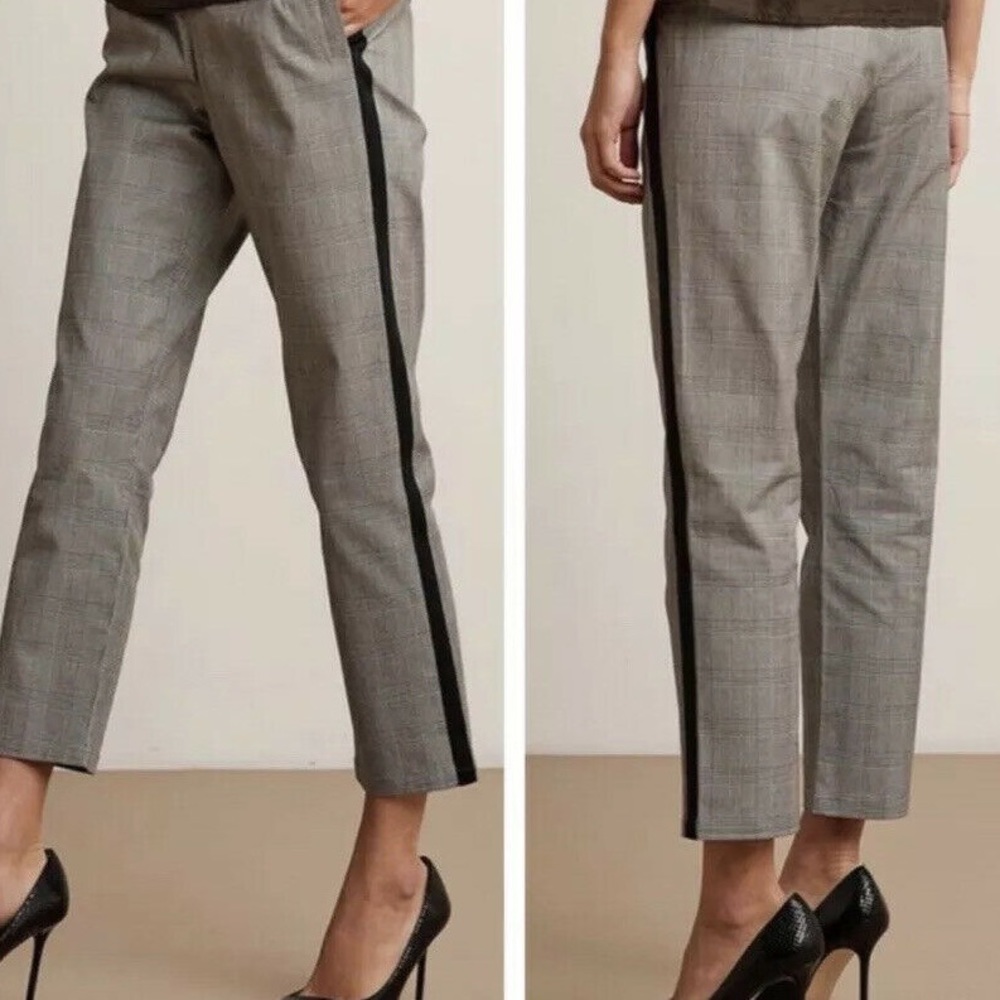 Velvet Graham & Spencer Striped Plaid Ankle Pants